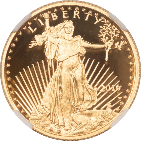 American Gold Eagles, Buffaloes, & Liberty Series 2016-W $10 1/4 OZ GOLD AMERICAN EAGLE – NGC PF-70 UCAM EARLY RELEASE, MOY SIGNED