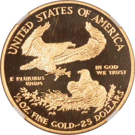 American Gold Eagles, Buffaloes, & Liberty Series 2016-W $25 1/2 OZ GOLD AMERICAN EAGLE – NGC PF-70 UCAM EARLY RELEASE, MOY SIGNED