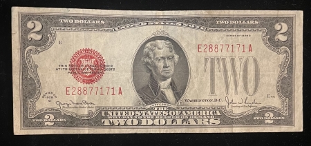 New Store Items 1928-G $2 UNITED STATES NOTE RED SEAL, HONEST & PROBLEM-FREE CHOICE VF,FR-1508