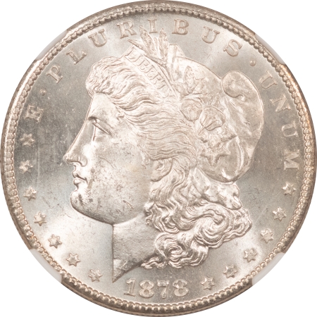 Morgan Dollars 1878-S MORGAN DOLLAR – NGC MS-64, FRESH WHITE & PREMIUM QUALITY!