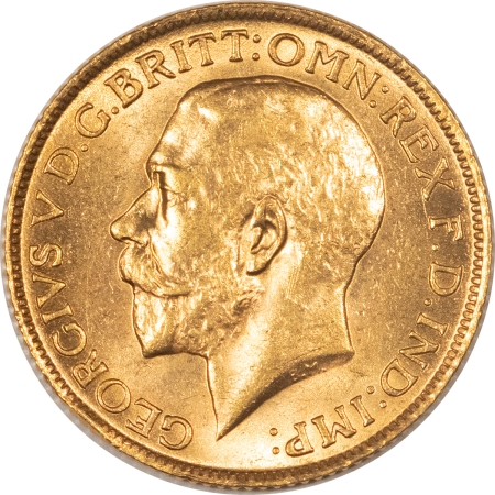 New Store Items 1913 GREAT BRITAIN GOLD SOVEREIGN, GEORGE V, NICE FLASHY CHOICE UNCIRCULATED