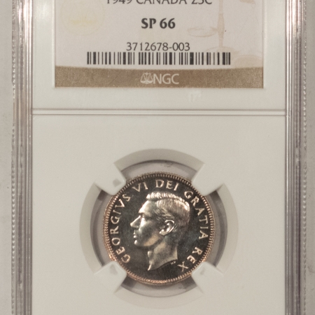 New Certified Coins 1949 CANADA TWENTY-FIVE CENTS NGC SP-66