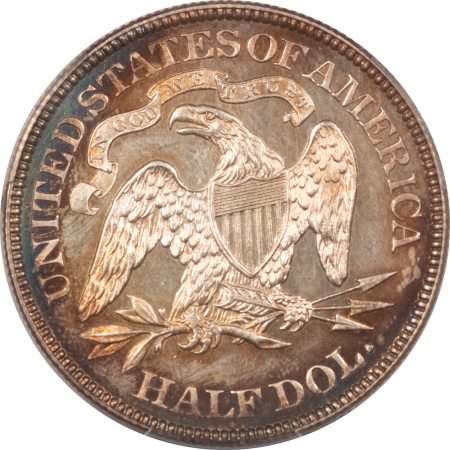 Liberty Seated Halves 1874 PROOF SEATED LIBERTY HALF DOLLAR, ARROWS – PCGS PR-62, PRETTY!