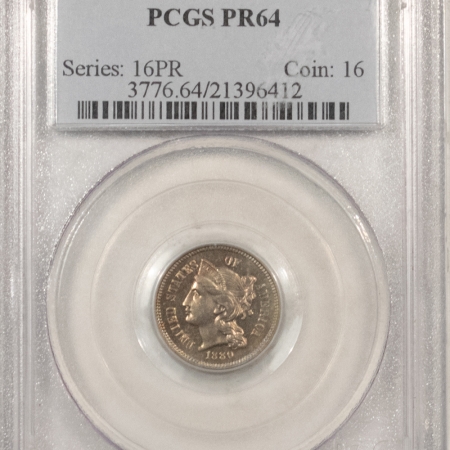 New Certified Coins 1880 PROOF THREE CENT NICKEL – PCGS PR-64, LOOKS 65! PREMIUM QUALITY!
