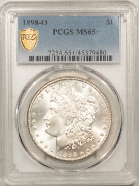 Morgan Dollars 1898-O MORGAN DOLLAR – PCGS MS-65+, BLAST WHITE & PREMIUM QUALITY!