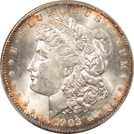 Morgan Dollars 1903-O MORGAN DOLLAR – PCGS MS-64+, FLASHY!
