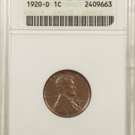 New Store Items 1920-D LINCOLN CENT – ANACS MS-62 BRN, PREMIUM QUALITY!