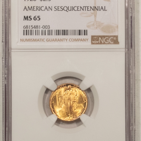 Gold 1926 $2.50 AMERICAN SESQUICENTENNIAL GOLD COMMEMORATIVE – NGC MS-65