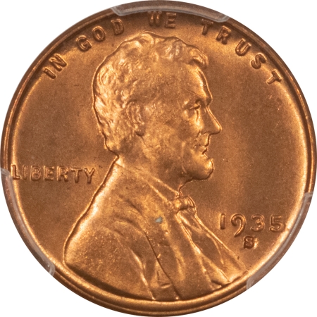 Lincoln Cents (Wheat) 1935-S LINCOLN CENT – PCGS MS-66 RD, ORIGINAL FRESH RED!