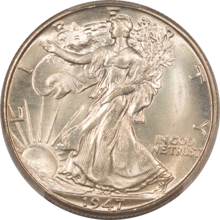 New Certified Coins 1947-D WALKING LIBERTY HALF DOLLAR – PCGS MS-66, ORIGINAL WHITE & PQ!
