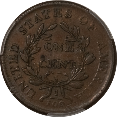 Draped Bust Large Cents 1807/6 DRAPED BUST LARGE CENT, LARGE 7 – PCGS AU-55, POP 3! GREAT COLOR!