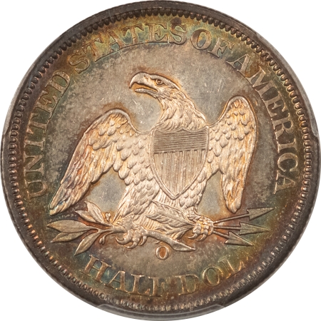 Half Dollars 1861-O SEATED LIBERTY HALF DOLLAR – PCGS MS-61, GORGEOUS! WOW!!