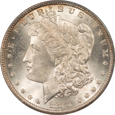 Morgan Dollars 1880 MORGAN DOLLAR, VAM-11 CHECKMARK, HOT 50 – PCGS MS-65+, FLASHY!