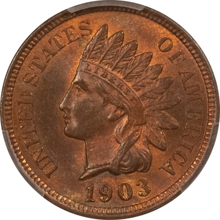 Indian 1903 INDIAN CENT – PCGS MS-64 BN, LOOKS RB!