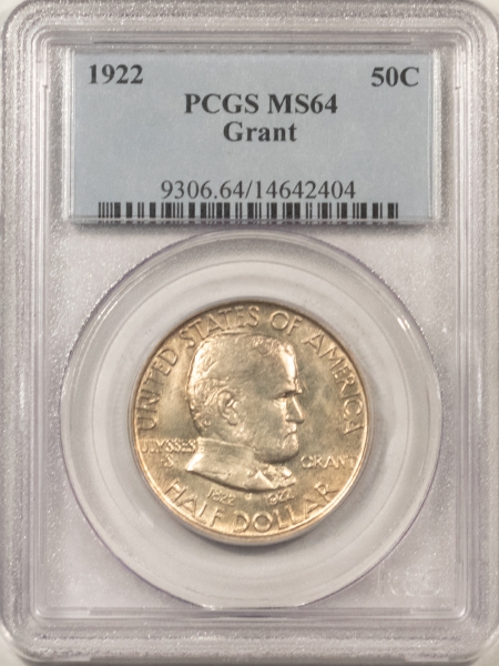 New Certified Coins 1922 GRANT COMMEMORATIVE HALF DOLLAR – PCGS MS-64