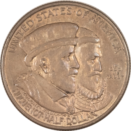 Early Commems 1924 HUGUENOT COMMEMORATIVE HALF DOLLAR, ABOUT UNCIRCULATED+