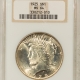 New Certified Coins 1925 PEACE DOLLAR – PCGS MS-66+ FRESH, LUSTROUS & PRISTINE!
