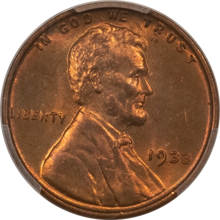 Lincoln Cents (Wheat) 1933 LINCOLN CENT – PCGS MS-66 RB, TOUGH!