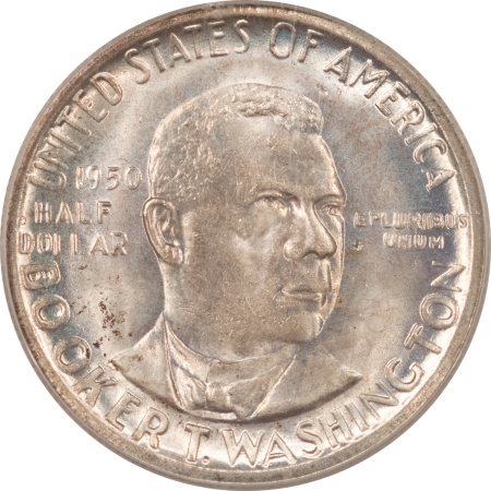 New Certified Coins 1950-S BOOKER T. WASHINGTON COMMEM HALF DOLLAR, PCGS MS65 OLD GREEN HOLDER PQ!
