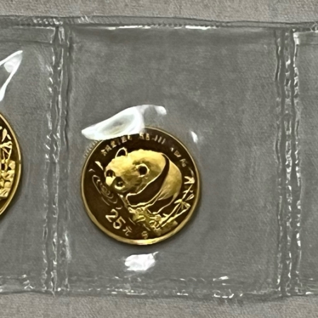 New Store Items 1987Y CHINA .999 GOLD PANDA 5 COIN COMPLETE SET 1/20 1/10 1/4 1/2 1OZ SEALED OGP