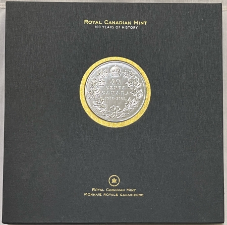 New Store Items 1998-2008 ROYAL CANADIAN MINT 100 YEARS OF HISTORY HARDBACK BOOK & 50C COIN RARE