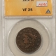 Coronet Head Large Cents 1817 13 STARS CORONET HEAD LARGE CENT, N-7, R-3 – NGC VF-30 BN, MOUSE HEAD!