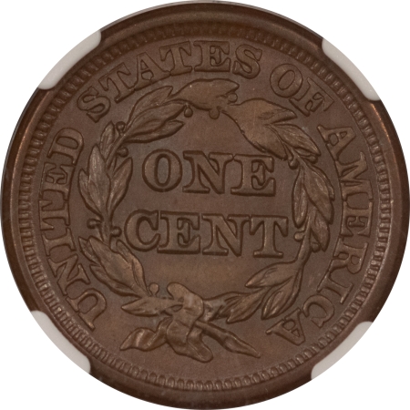 Coronet Head Large Cents 1846 CORONET HEAD LARGE CENT, SMALL DATE N-6, R-1 – NGC MS-62 BN, SMOOTH, CHOICE