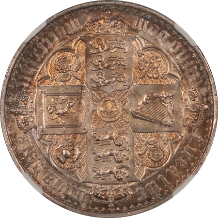 New Certified Coins 1847 PROOF GREAT BRITAIN GOTHIC CROWN, UN DECIMO, KM744 – NGC PF-62 FRESH, RARE!