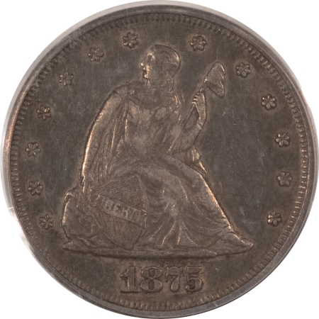 New Certified Coins 1875 TWENTY CENT PIECE – PCGS XF-45, REALLY NICE ORIGINAL