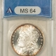 Morgan Dollars 1878-CC MORGAN DOLLAR – NGC MS-64, BLAST WHITE CARSON CITY!