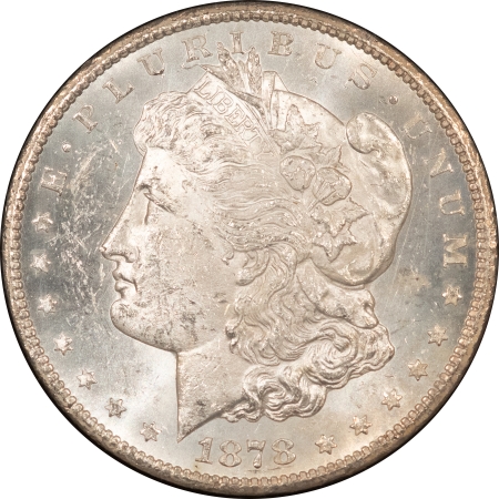 Morgan Dollars 1878-CC MORGAN DOLLAR GSA WITH BOX AND CARD, VAM-11 TOP-100 – NGC MS-61, TOUGH!