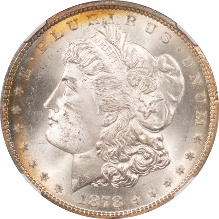 Morgan Dollars 1878-CC MORGAN DOLLAR – NGC MS-63, FROSTY WHITE & NICE! CARSON CITY!
