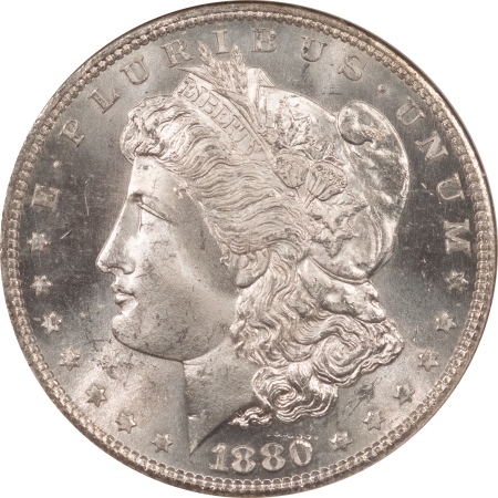 Morgan Dollars 1880-S MORGAN DOLLAR – NGC MS-65, BLAST WHITE GEM!
