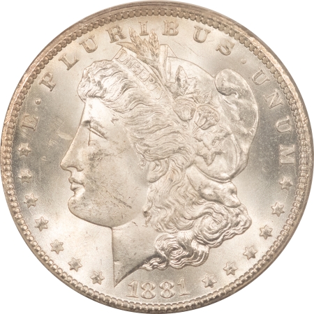Morgan Dollars 1881-CC MORGAN DOLLAR – PCGS MS-63, BLAST WHITE!