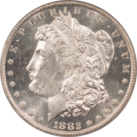 Morgan Dollars 1882-CC MORGAN DOLLAR – PCGS MS-63 PL, PROOFLIKE! CARSON CITY! NICE FLASH!