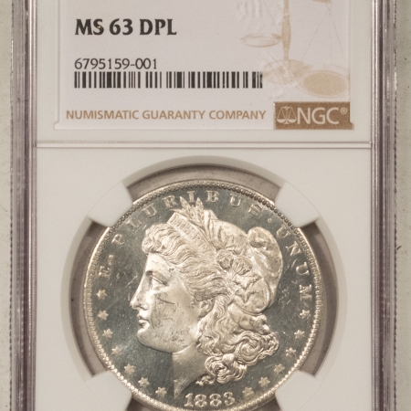 New Store Items 1883-O MORGAN DOLLAR – NGC MS-63 DPL, BLACK AND WHITE DEEP MIRROR PROOFLIKE!