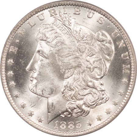 Morgan Dollars 1885-O MORGAN DOLLAR – PCGS MS-64, PRETTY REVERSE!