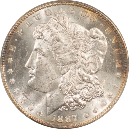 Morgan Dollars 1887/6 MORGAN DOLLAR – PCGS MS-64, REALLY STRONG OVERDATE! TOUGH!