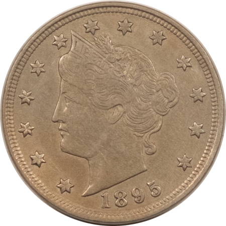 Liberty Nickels 1895 LIBERTY V NICKEL – NICE HIGH GRADE EXAMPLE
