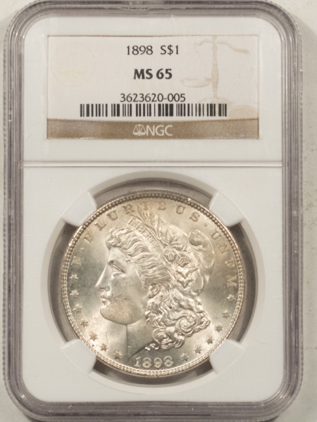 Morgan Dollars 1898 MORGAN DOLLAR – NGC MS-65, LOOKS 66! PREMIUM QUALITY!