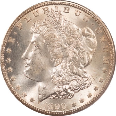Morgan Dollars 1899-O MORGAN DOLLAR – PCGS MS-64, LOOKS 65, PREMIUM QUALITY!