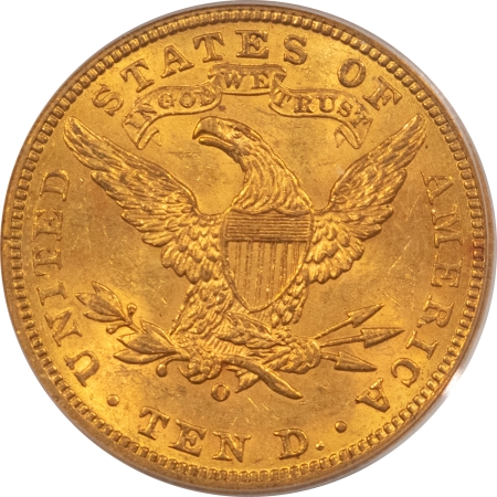 $10 1901-O $10 LIBERTY GOLD, PCGS MS-61, LOOKS 62+ PREMIUM QUALITY OLD GREEN HOLDER!