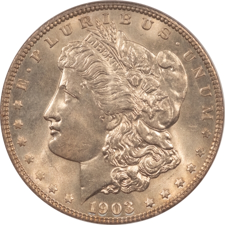 Morgan Dollars 1903 MORGAN DOLLAR – PCGS MS-65, PREMIUM QUALITY! OLD GREEN HOLDER!