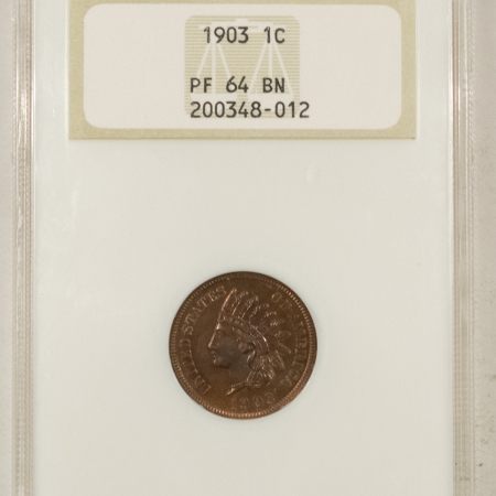 Indian 1903 PROOF INDIAN CENT – NGC PF-64 BN, OLD FATTIE! PREMIUM QUALITY!