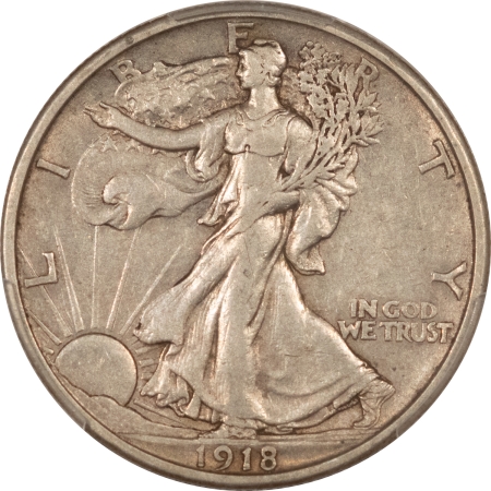 New Certified Coins 1918-S WALKING LIBERTY HALF DOLLAR – PCGS XF-40, NICE SUPER ORIGINAL!
