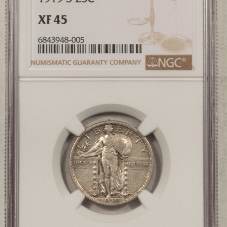 New Store Items 1919-S STANDING LIBERTY QUARTER – NGC XF-45, STRONG DATE!