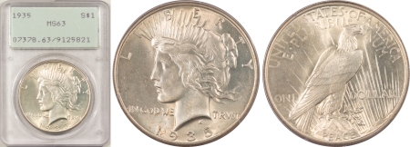 New Certified Coins 1921-35 PARTIAL PEACE DOLLAR SET PCGS MS62-64 RATTLERS, W/ CAC & RATTLER BOX PQ+