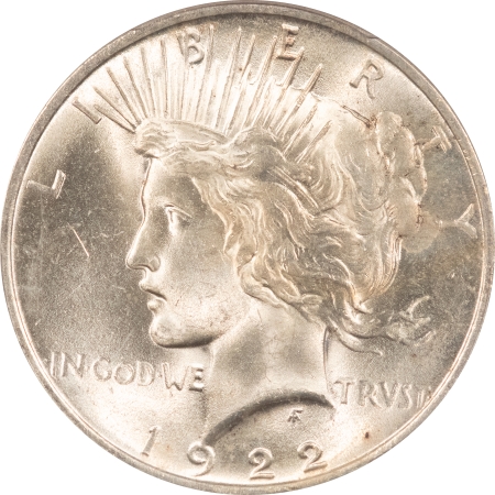 New Certified Coins 1922 PEACE DOLLAR – PCGS MS-63, BLAST WHITE