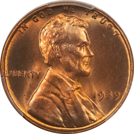 Lincoln Cents (Wheat) 1939 LINCOLN CENT – PCGS MS-67+ RD, GORGEOUS! PREMIUM QUALITY!