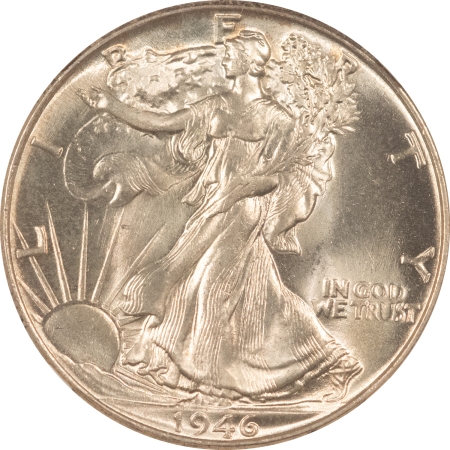 New Certified Coins 1946 WALKING LIBERTY HALF DOLLAR – NGC MS-65, PQ GEM! 66+ QUALITY!